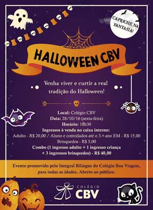 CBV arma festa de Halloween