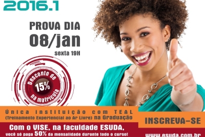 ESUDA inscreve para primeiro vestibular de 2016