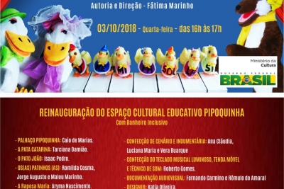 Grupo Pipoquinha lança Opereta A Pata e a Raposa em formas animadas